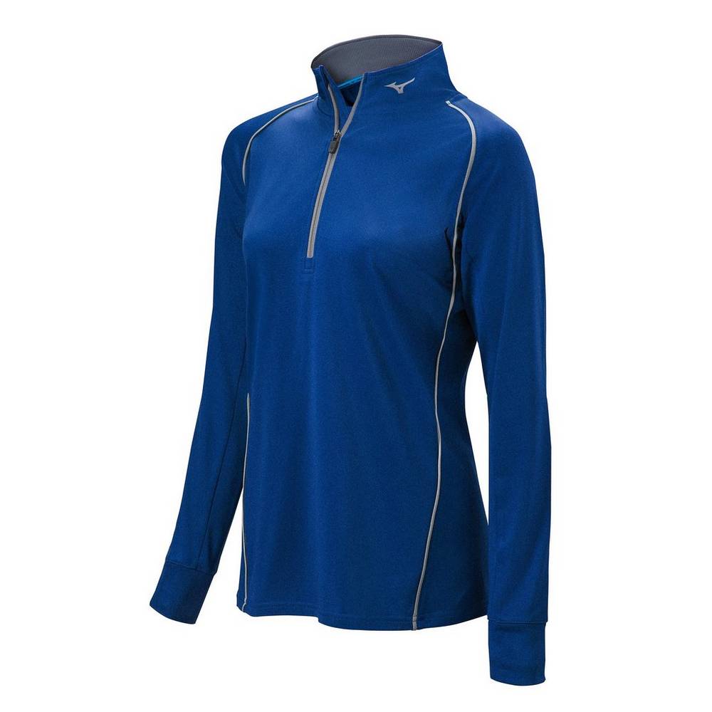 Mizuno Women's Comp 1/2 Zip Long Sleeve Pullover Navy (350589-RMD)